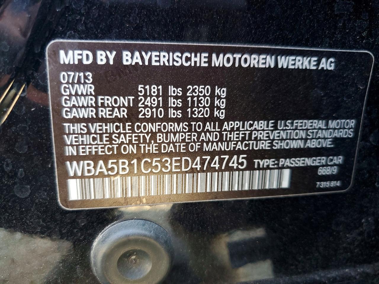 2014 BMW 535 I - zdjęcie 12