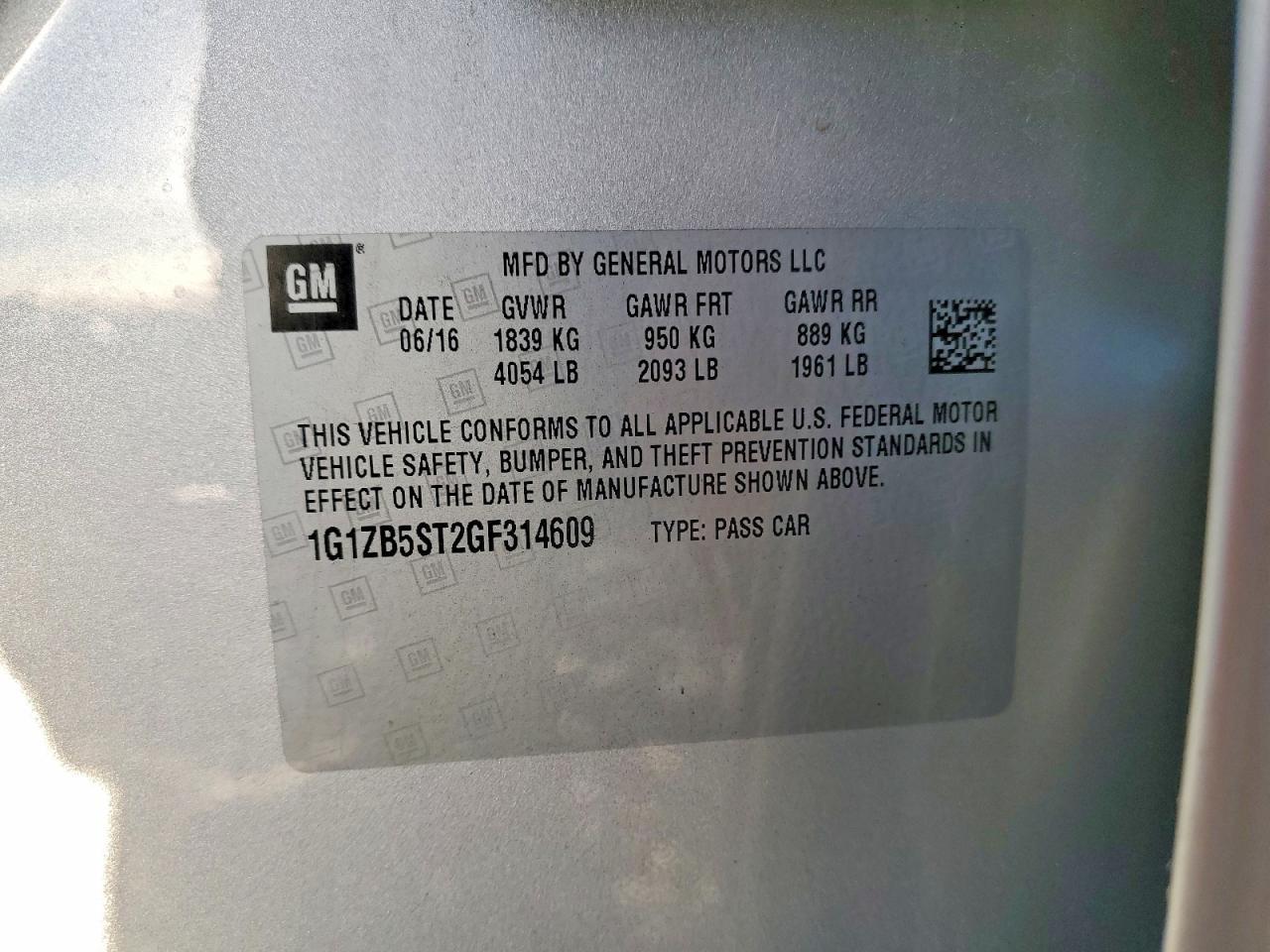 2016 Chevrolet Malibu Ls - zdjęcie 12