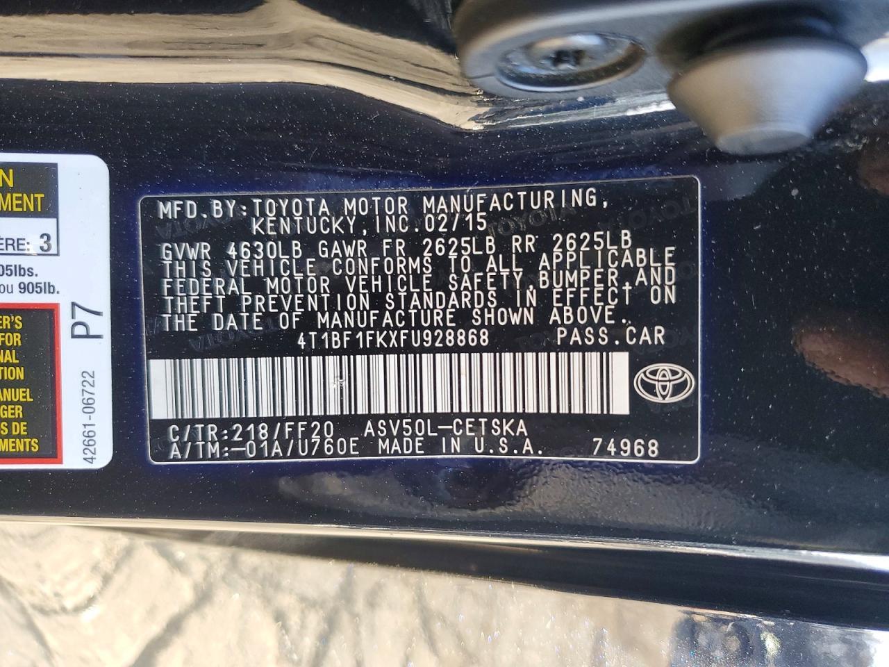 2015 Toyota Camry Se - zdjęcie 13