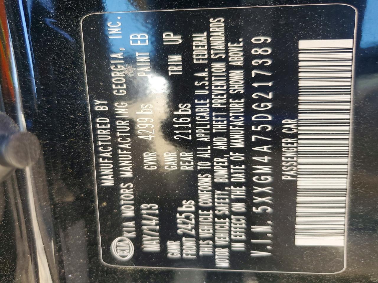 2013 Kia Optima Lx - zdjęcie 14