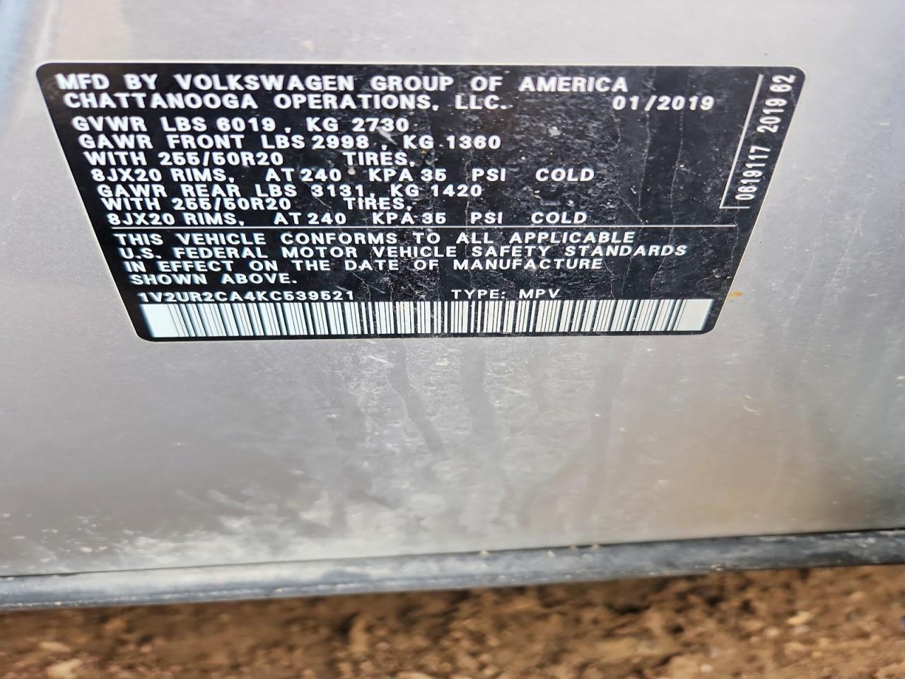2019 Volkswagen Atlas Se - zdjęcie 13
