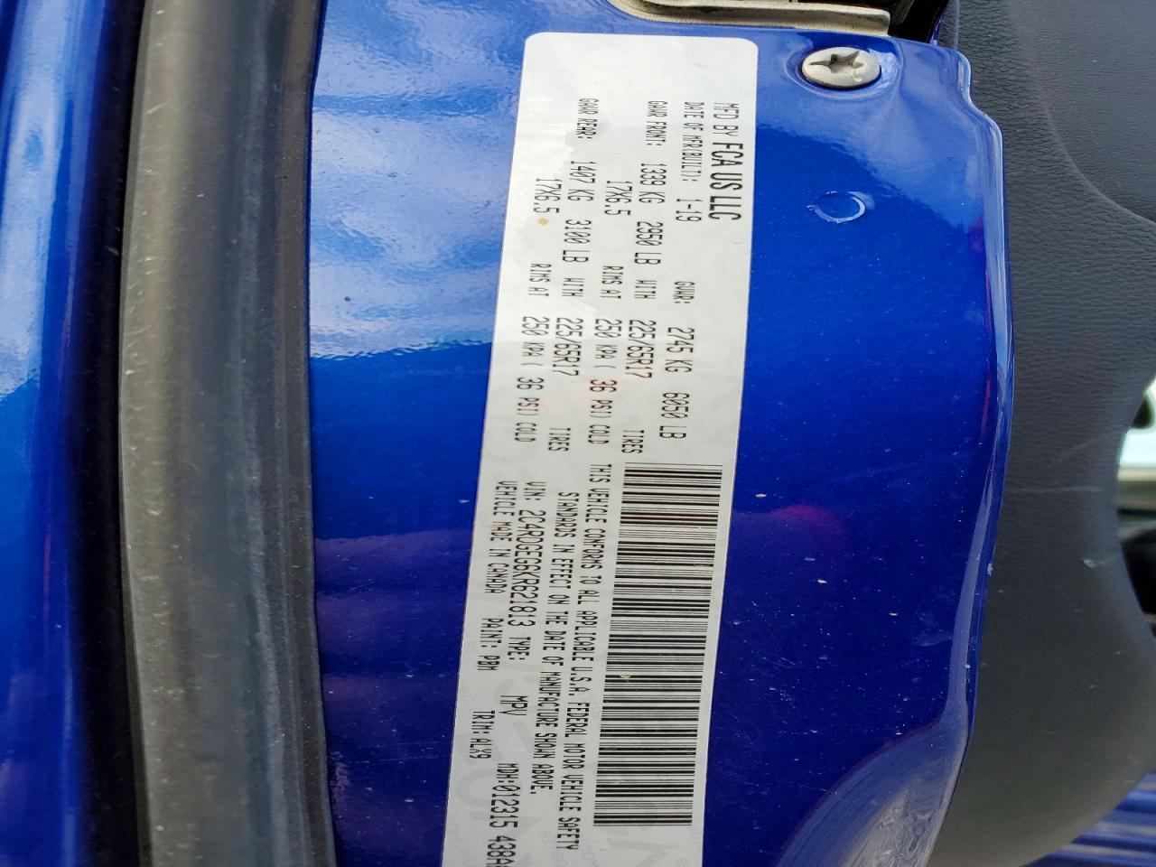 2019 Dodge Grand Caravan Gt - zdjęcie 13