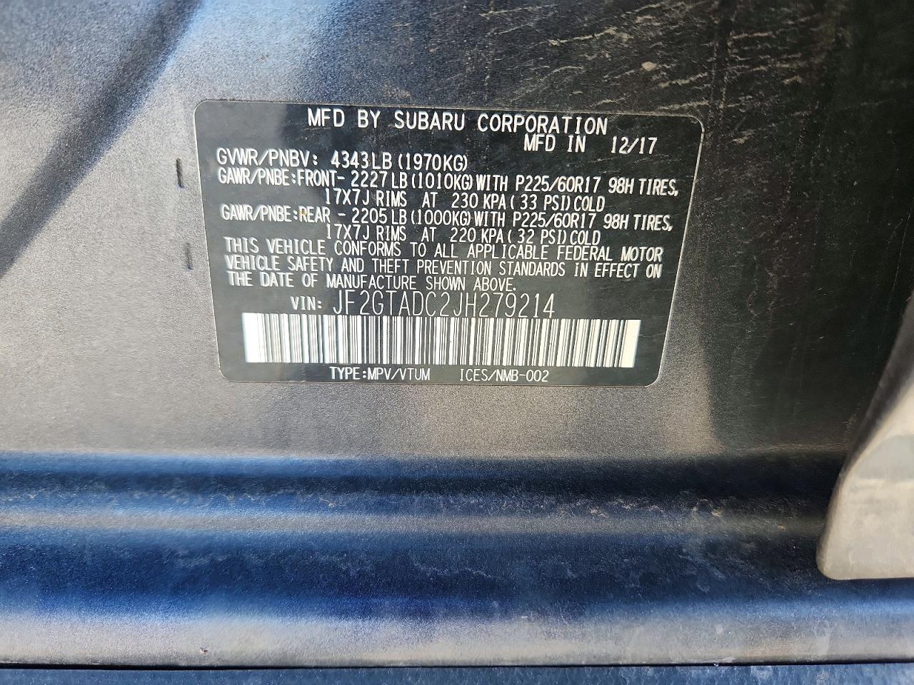 2018 Subaru Crosstrek Premium - zdjęcie 12