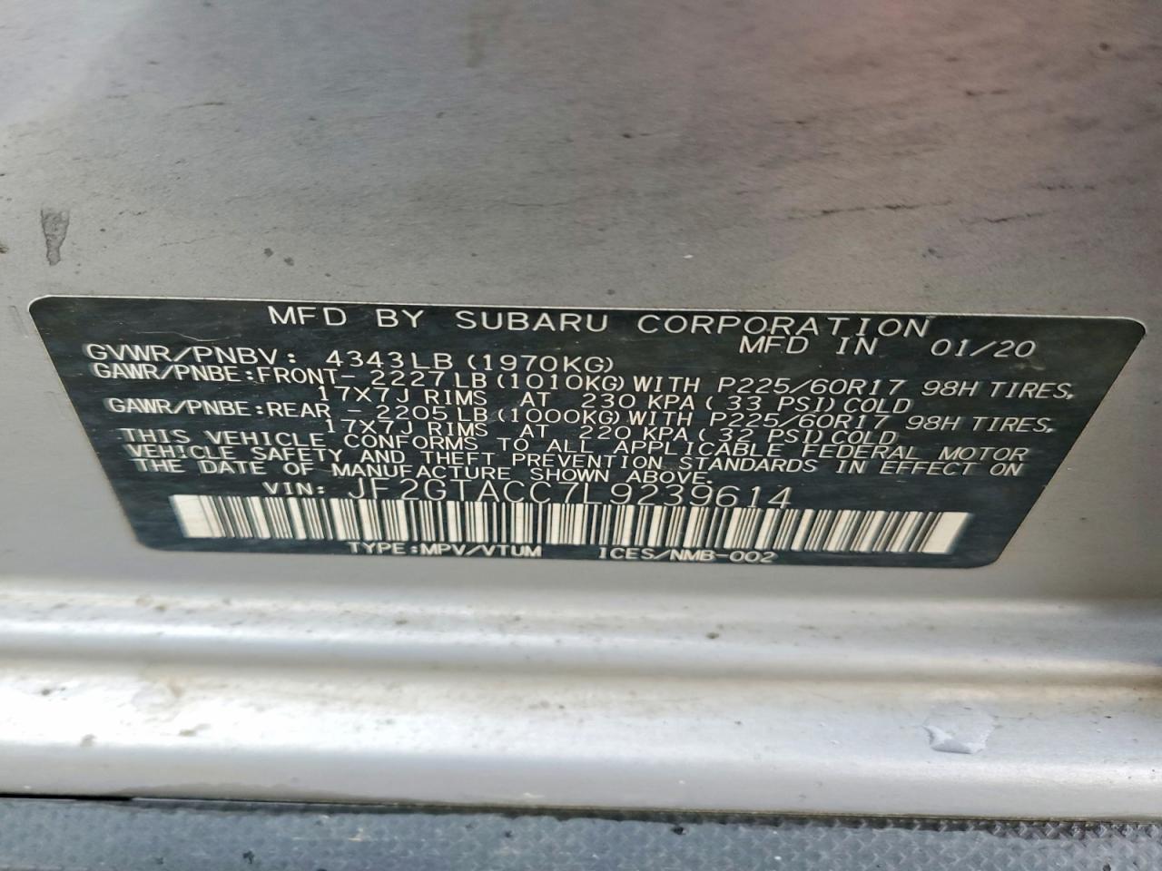 2020 Subaru Crosstrek Premium - zdjęcie 13