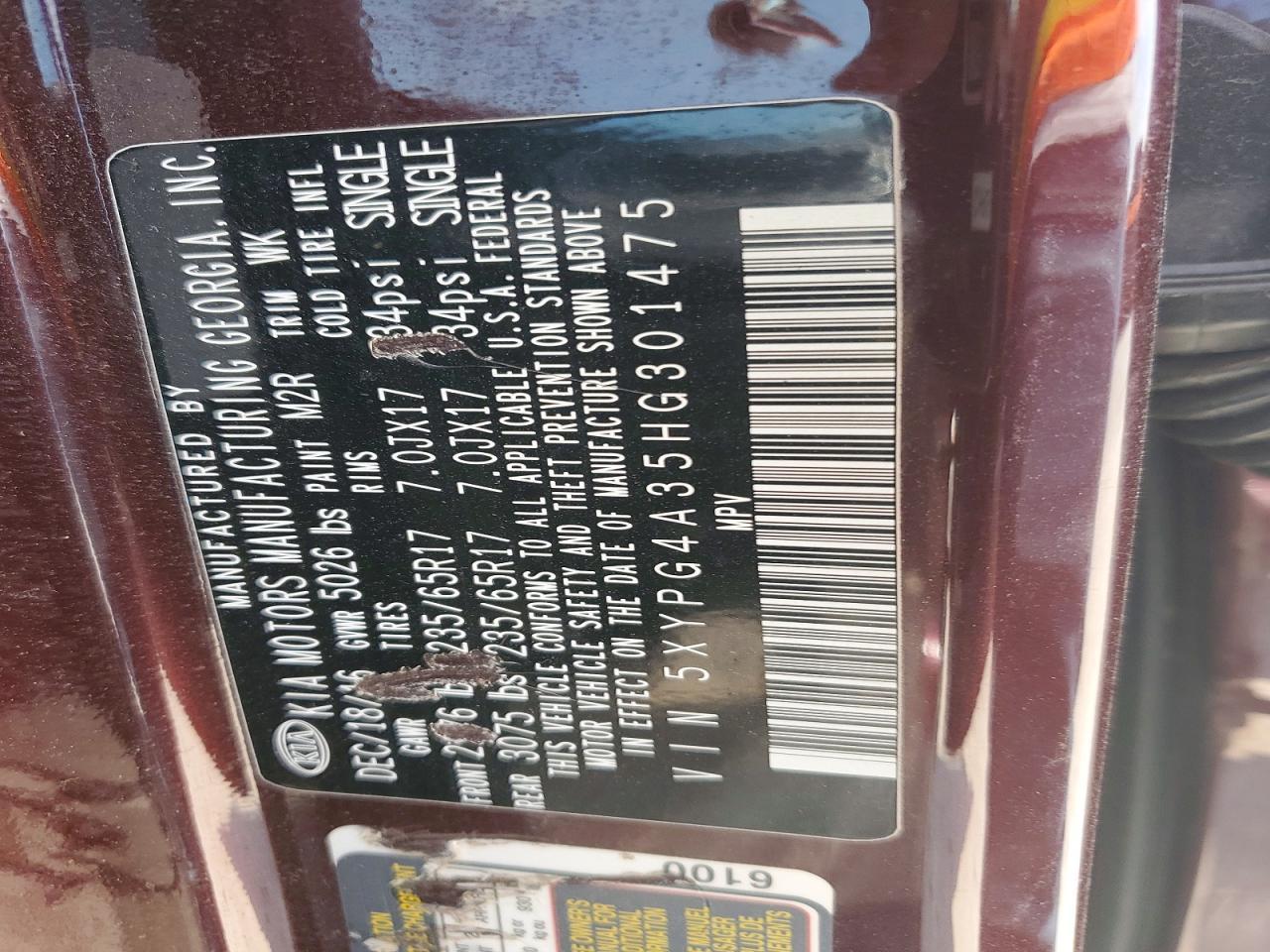 2017 Kia Sorento Lx - zdjęcie 14