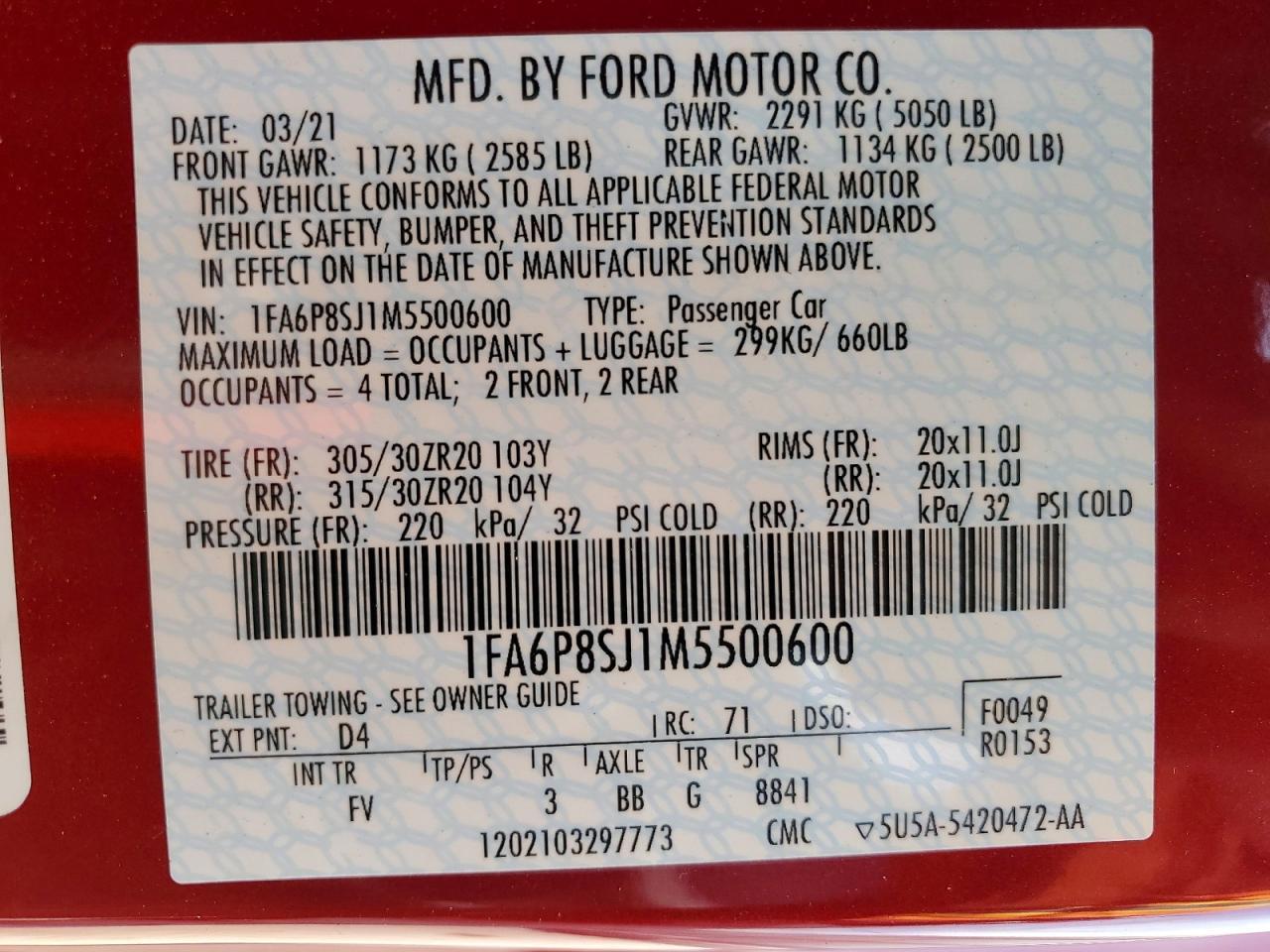 2021 Ford Mustang Shelby Gt500 - zdjęcie 12