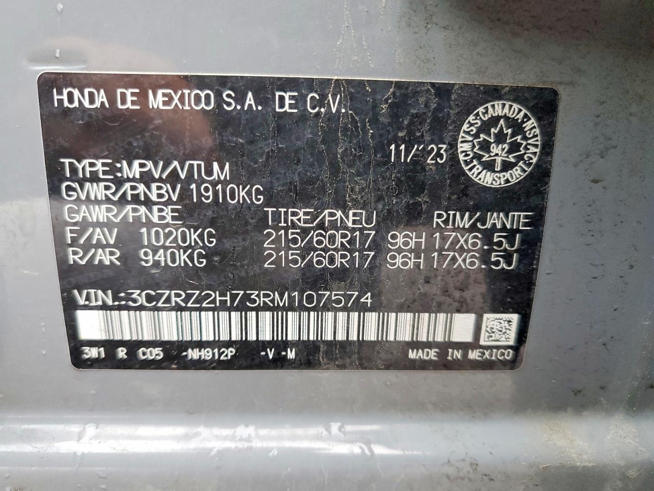 2024 Honda Hr-V Exl - zdjęcie 13