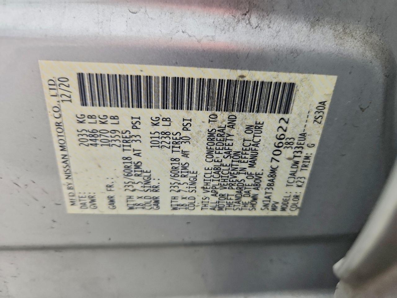 2021 Nissan Rogue Sv - zdjęcie 13