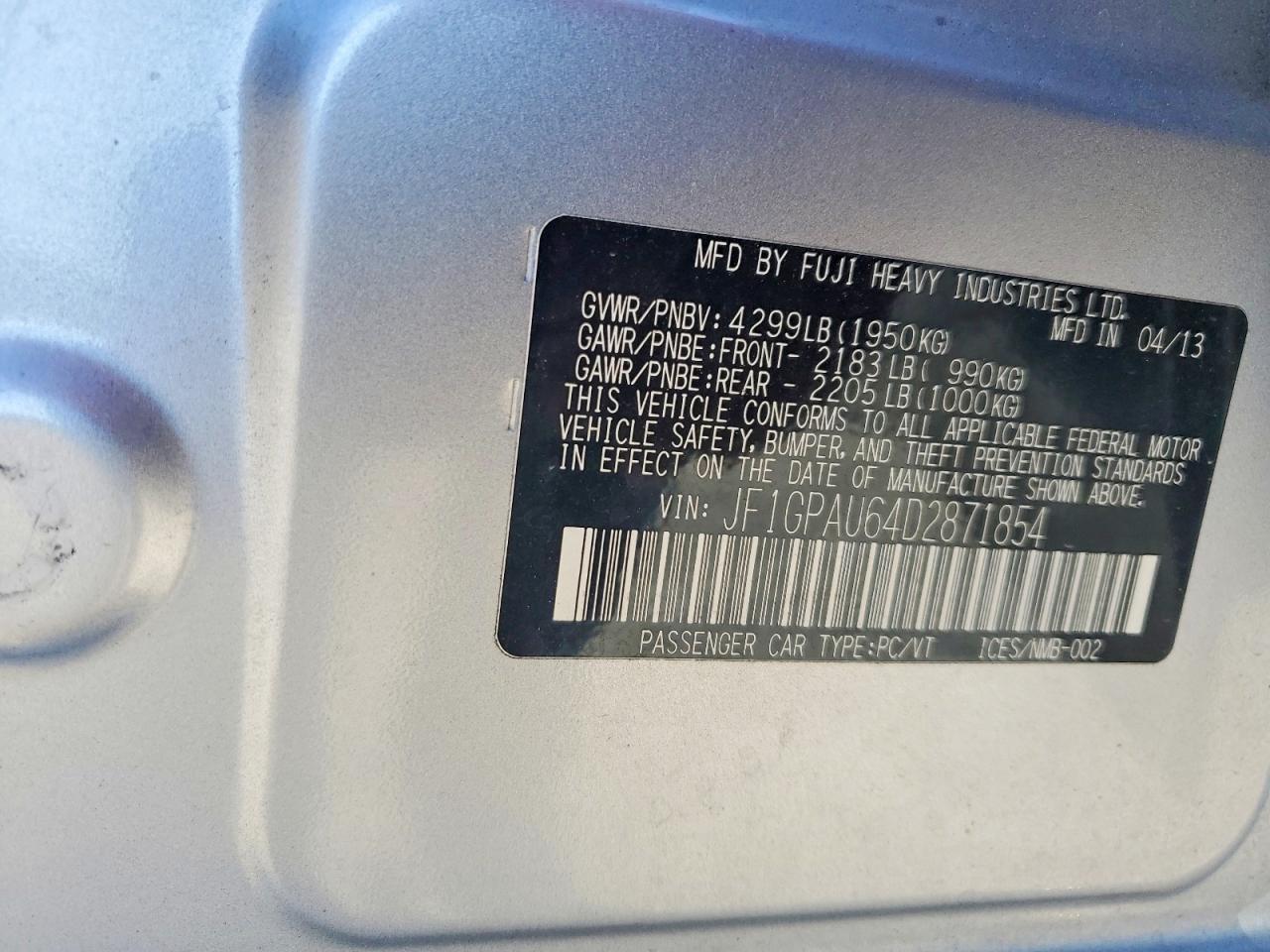 2013 Subaru Impreza Sport Limited - zdjęcie 13