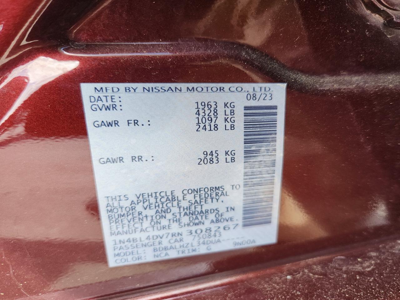 2024 Nissan Altima 2.5 Sv - zdjęcie 12