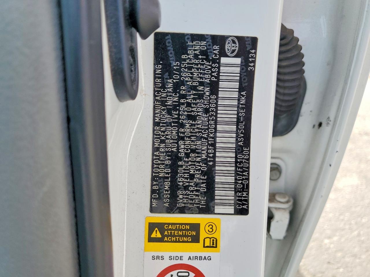 2016 Toyota Camry Le - zdjęcie 12