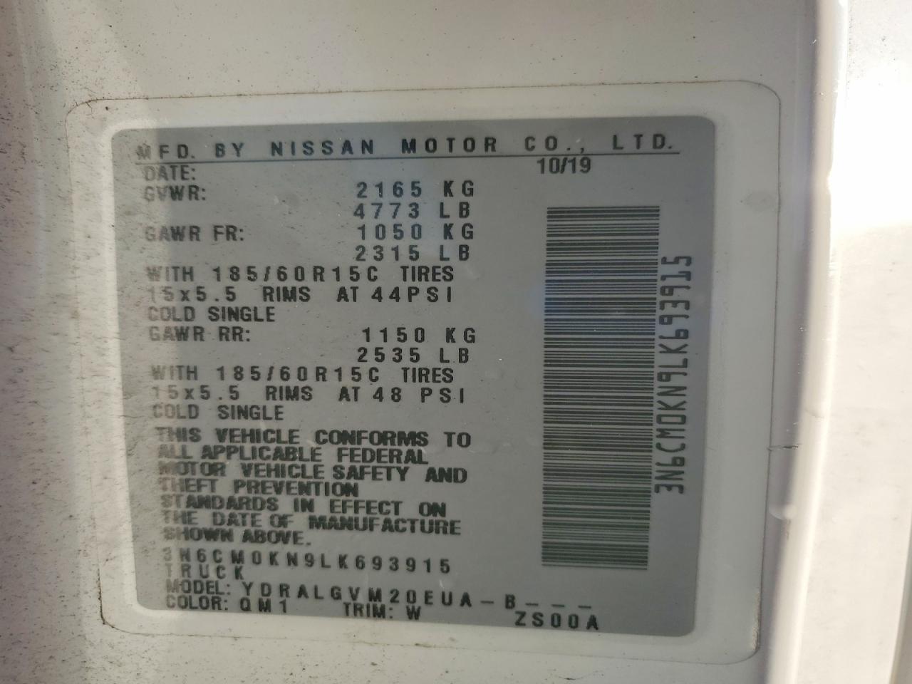 2020 Nissan Nv200 Sv - zdjęcie 13