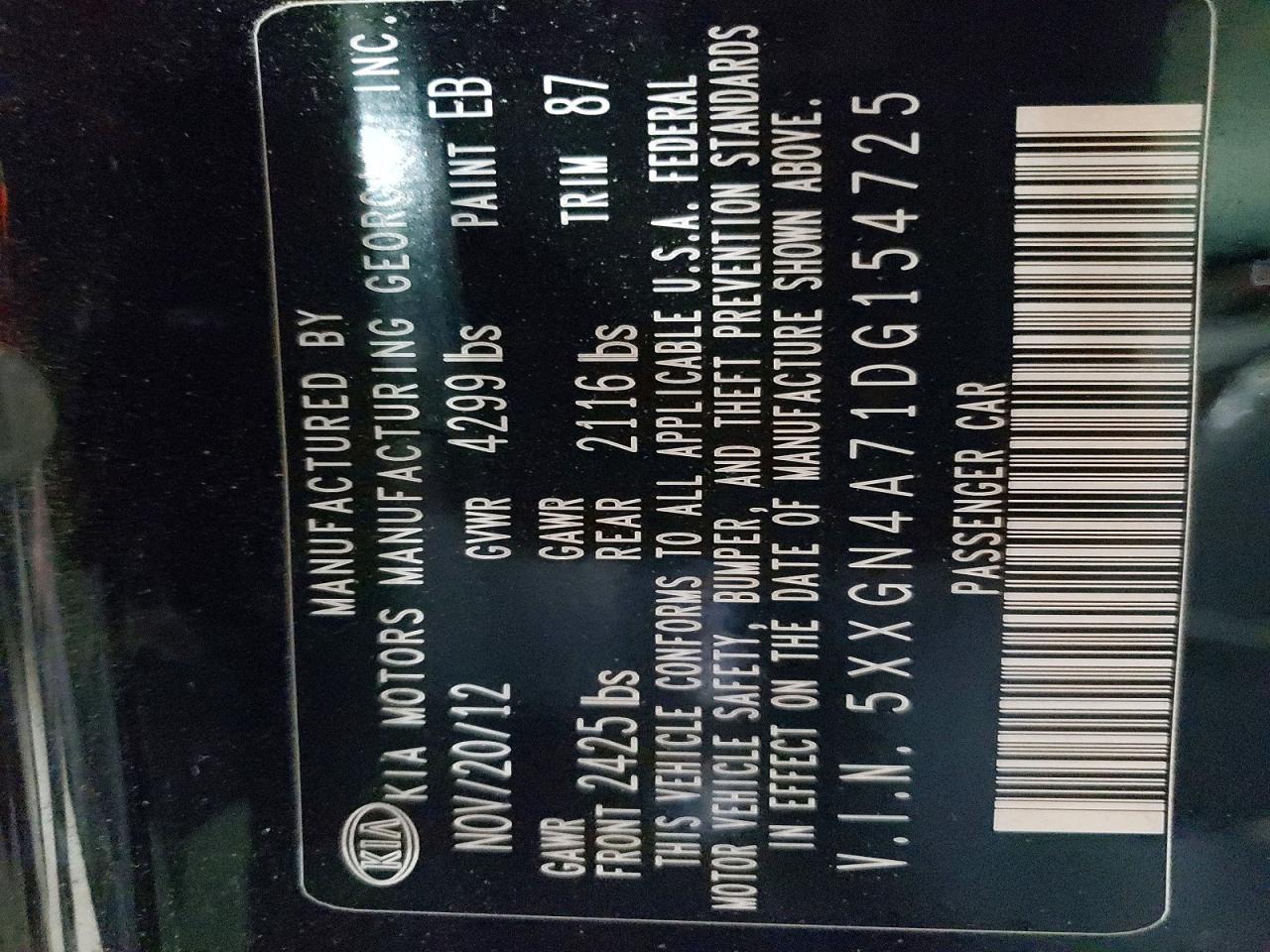 2013 Kia Optima Ex - zdjęcie 12