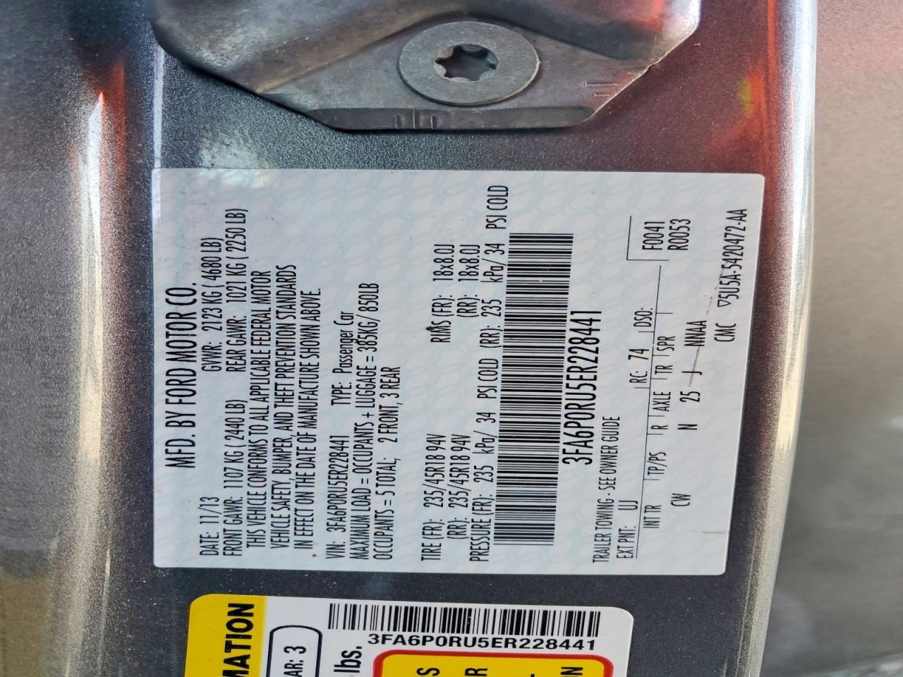 2014 Ford Fusion Titanium Hev - zdjęcie 13