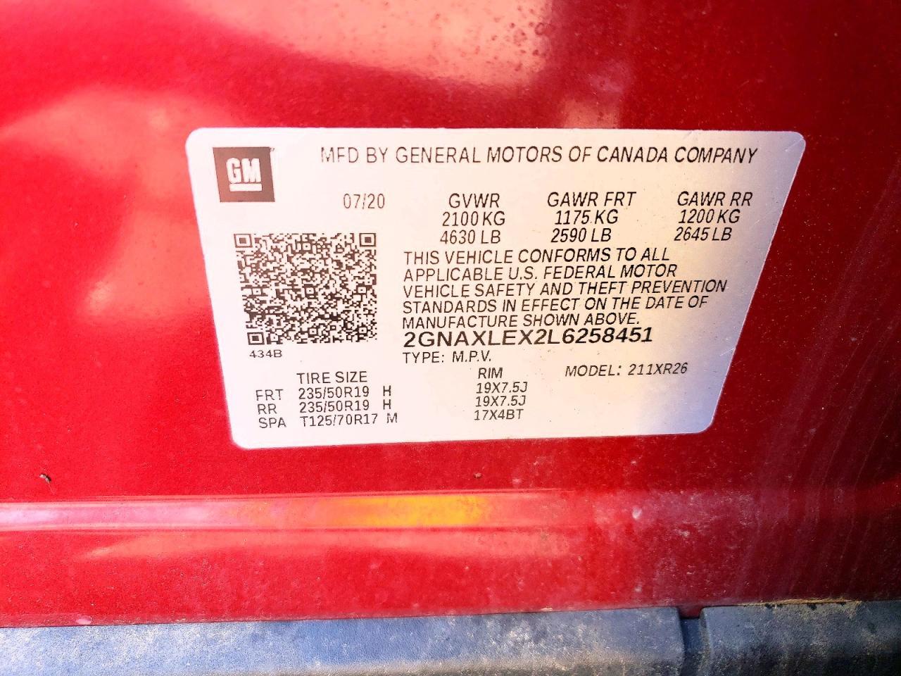 2020 Chevrolet Equinox Lt - zdjęcie 13