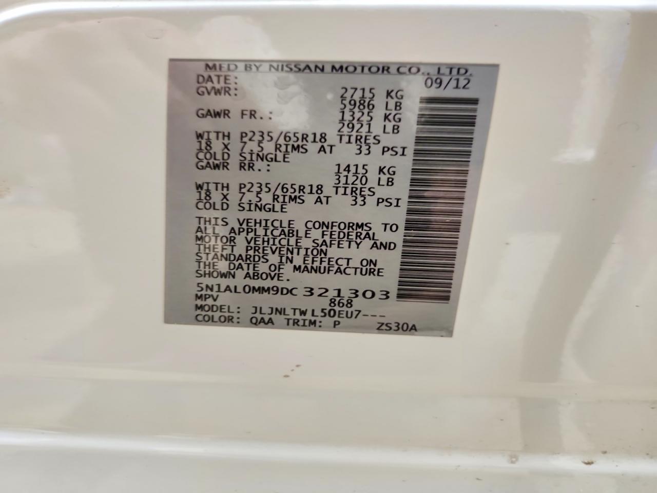 2013 Infiniti Jx35 Base - zdjęcie 13