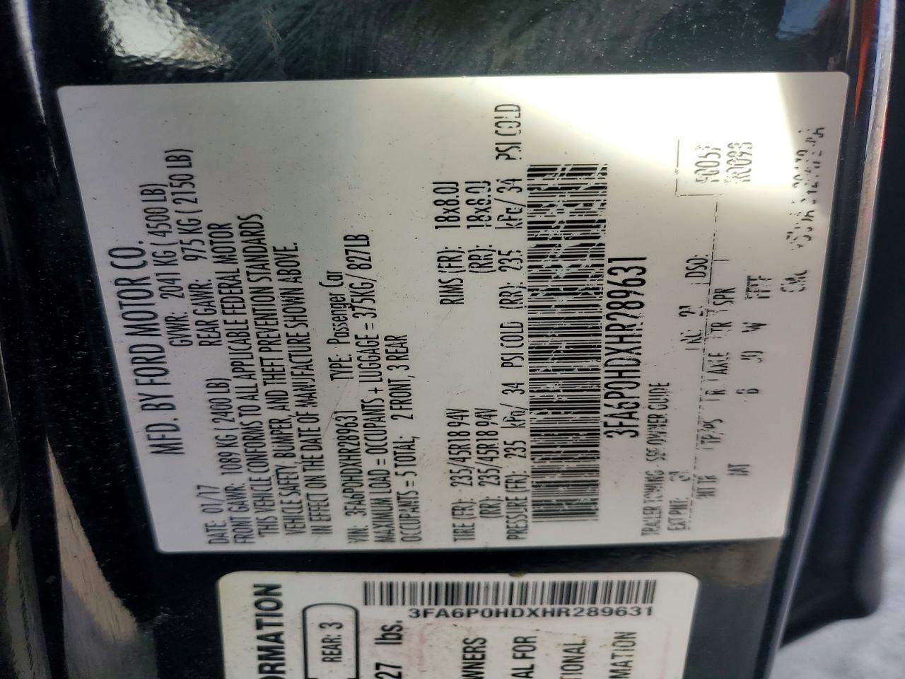 2017 Ford Fusion Se - zdjęcie 12