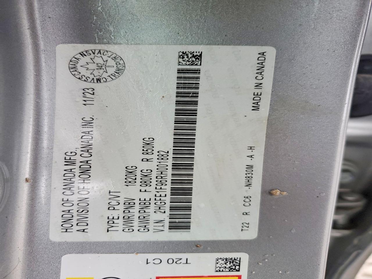 2024 Honda Civic Touring - zdjęcie 12