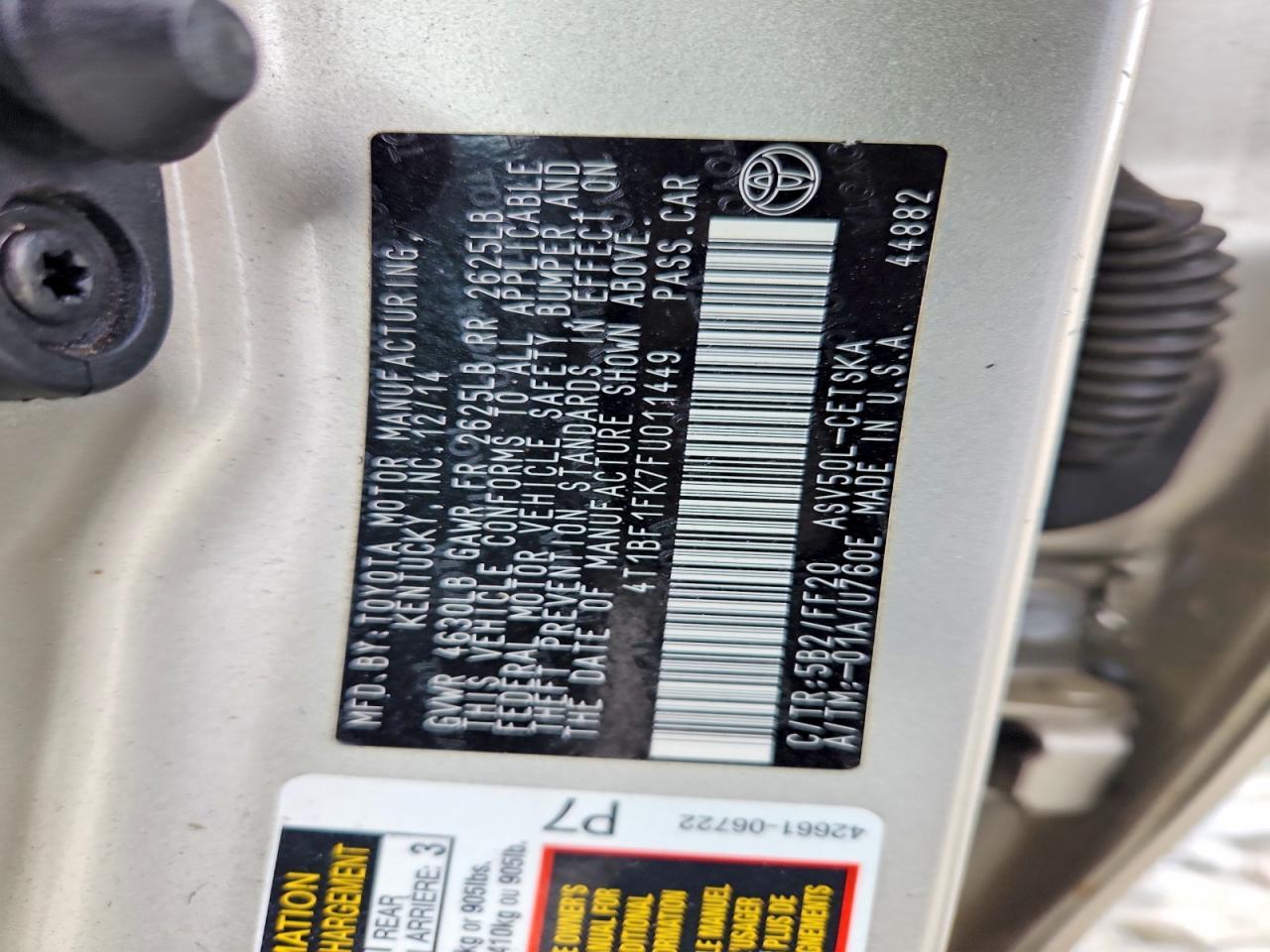 2015 Toyota Camry Se - zdjęcie 12