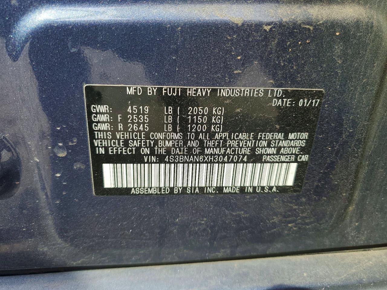 2017 Subaru Legacy 2.5I Limited - zdjęcie 12