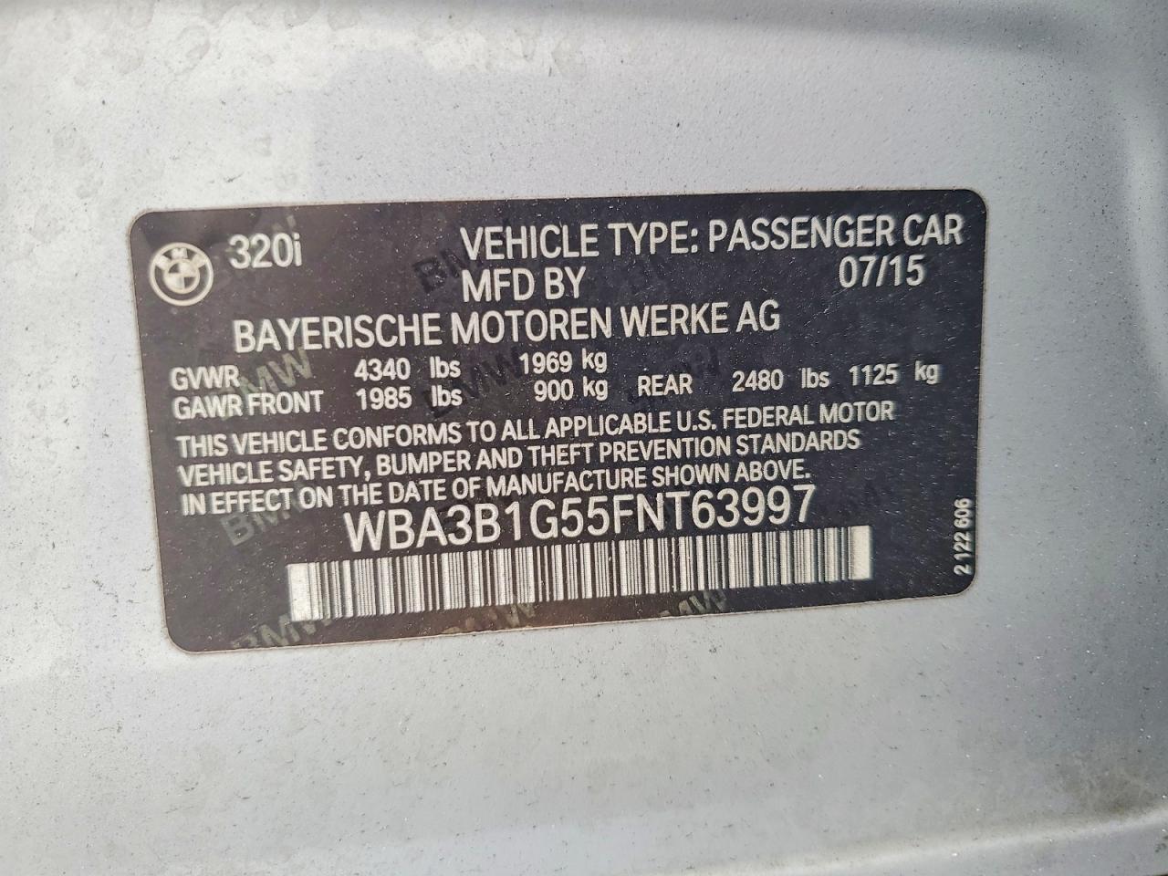 2015 BMW 320 I - zdjęcie 12