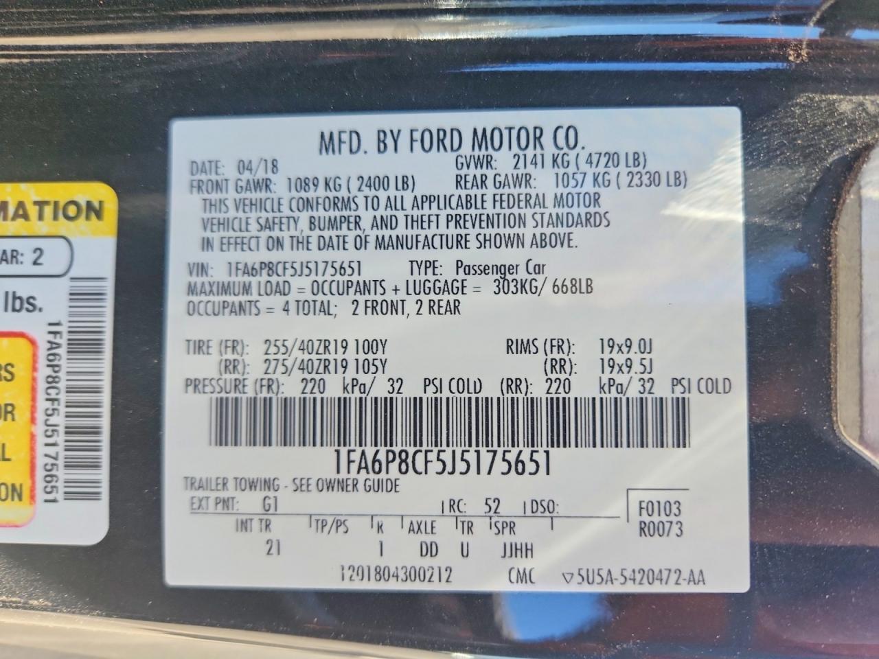 2018 Ford Mustang Gt - zdjęcie 12