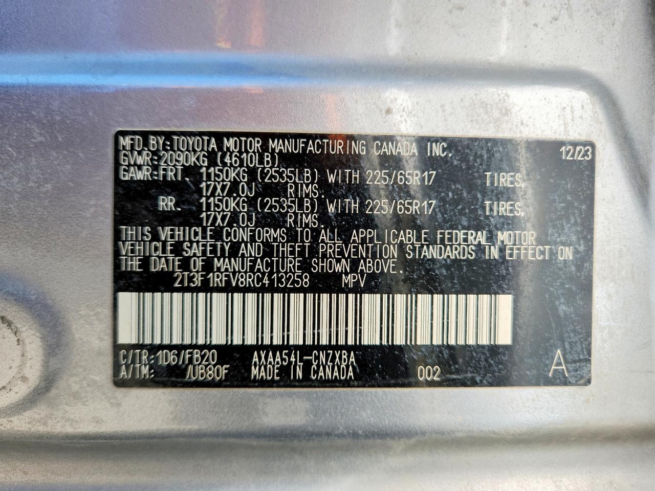 2024 Toyota Rav4 Le - zdjęcie 13