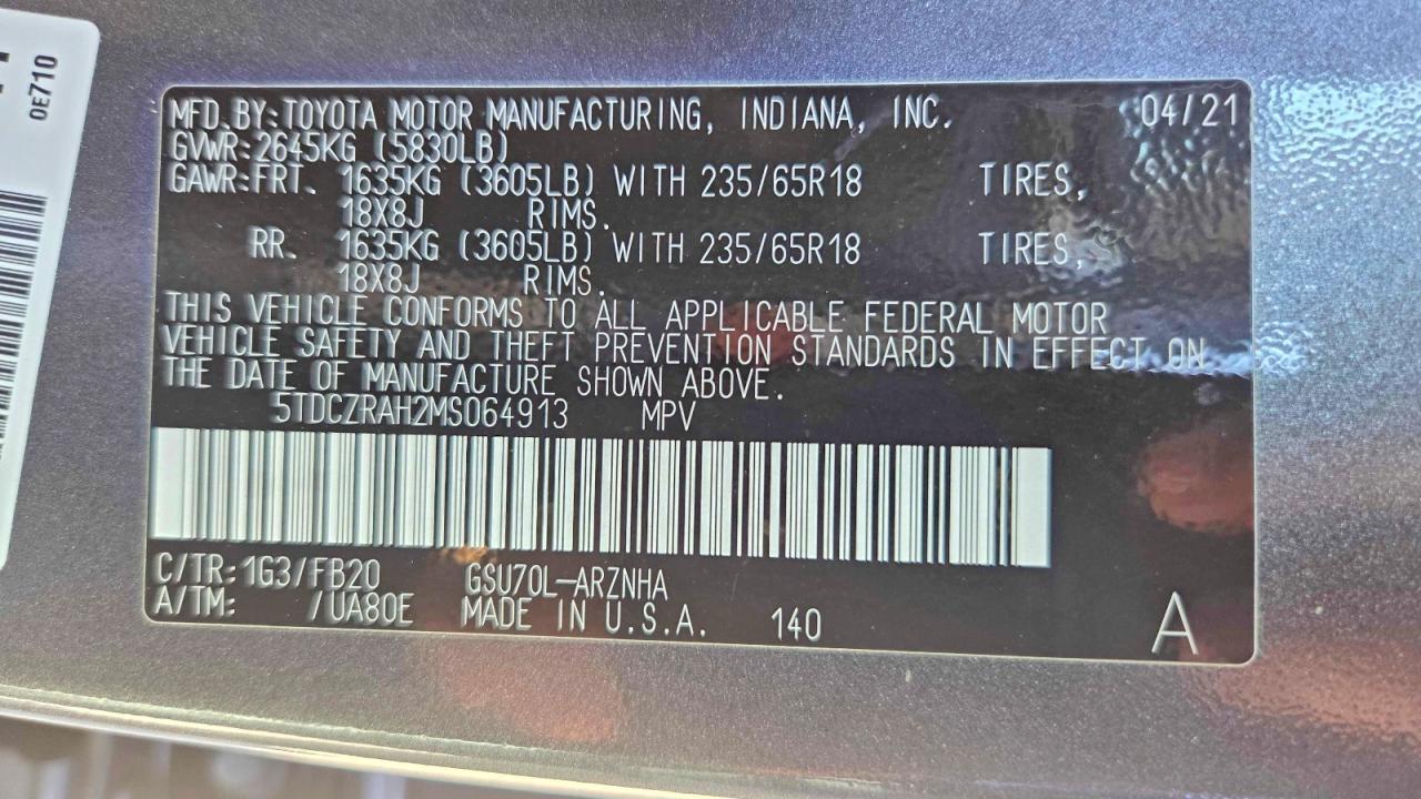 2021 Toyota Highlander L - zdjęcie 10