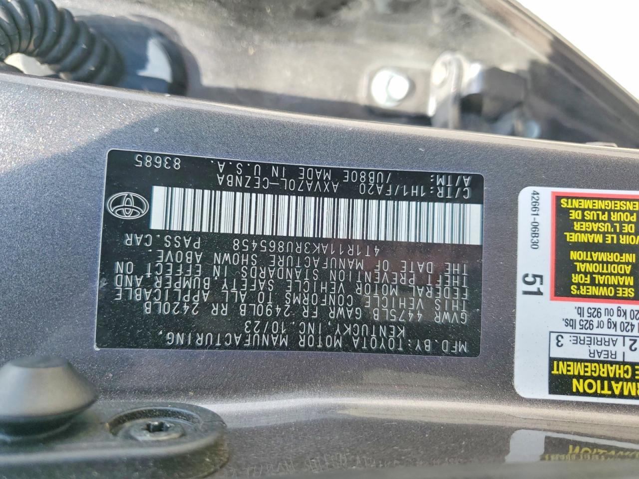 2024 Toyota Camry Le - zdjęcie 12