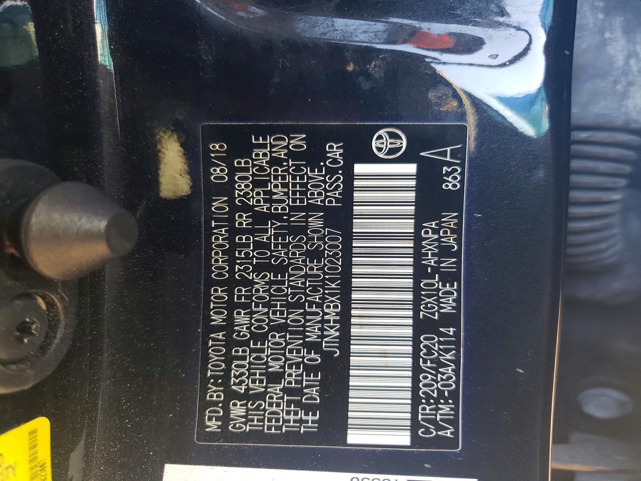 2019 Toyota C-Hr Le - zdjęcie 14