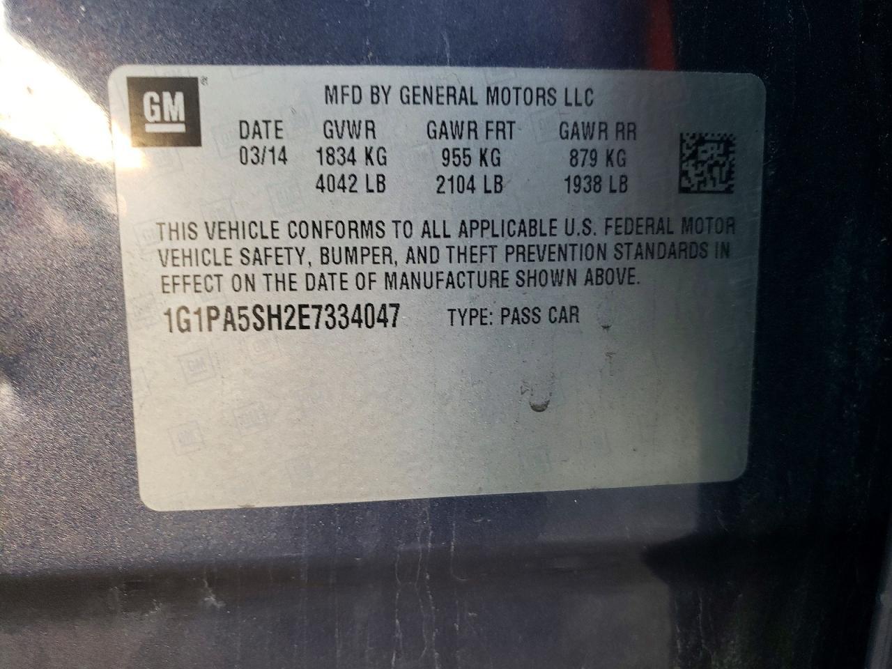 2014 Chevrolet Cruze Ls - zdjęcie 12