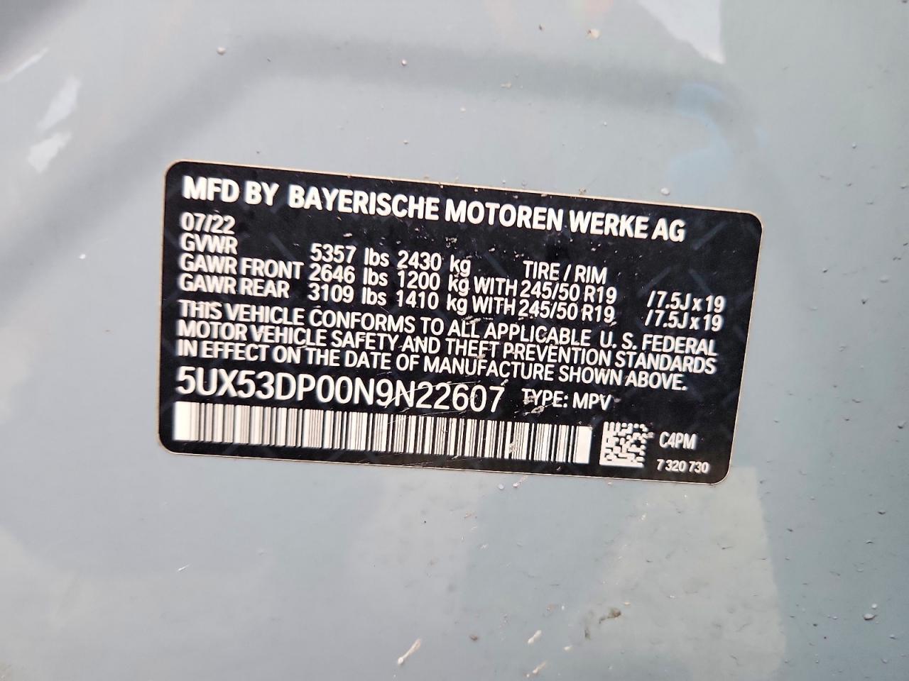 2022 BMW X3 xDrive30I - zdjęcie 13