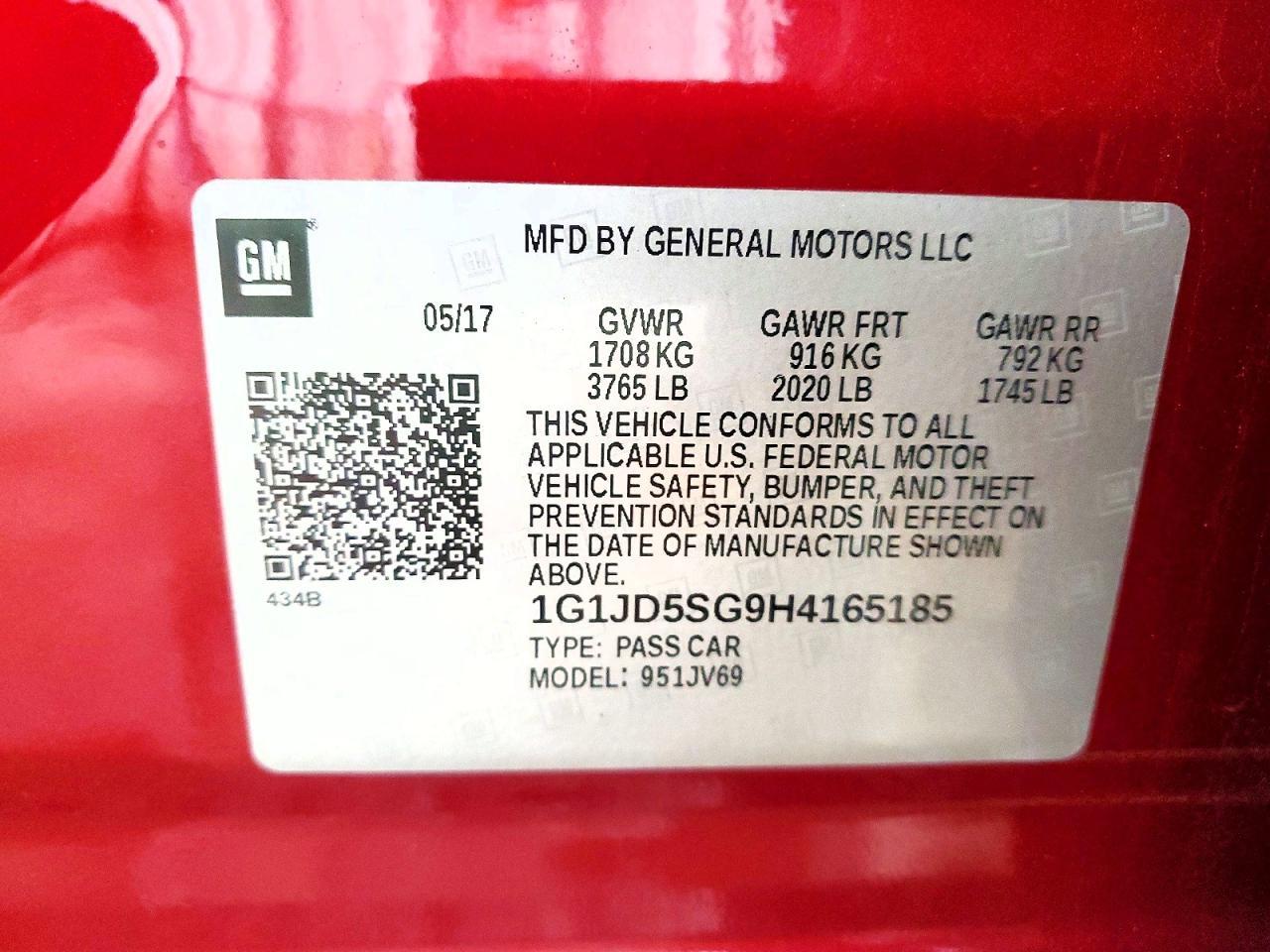 2017 Chevrolet Sonic Lt - zdjęcie 12