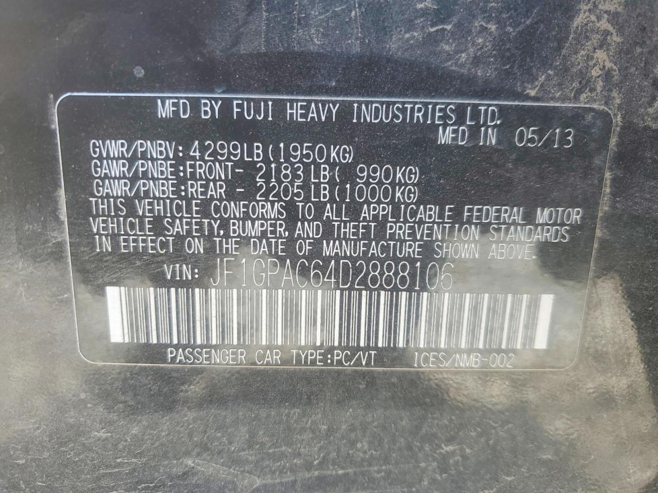 2013 Subaru Impreza Premium - zdjęcie 14