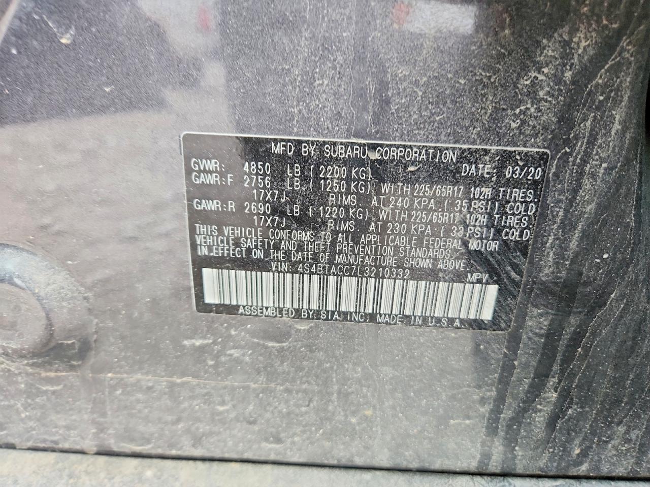 2020 Subaru Outback Premium - zdjęcie 13