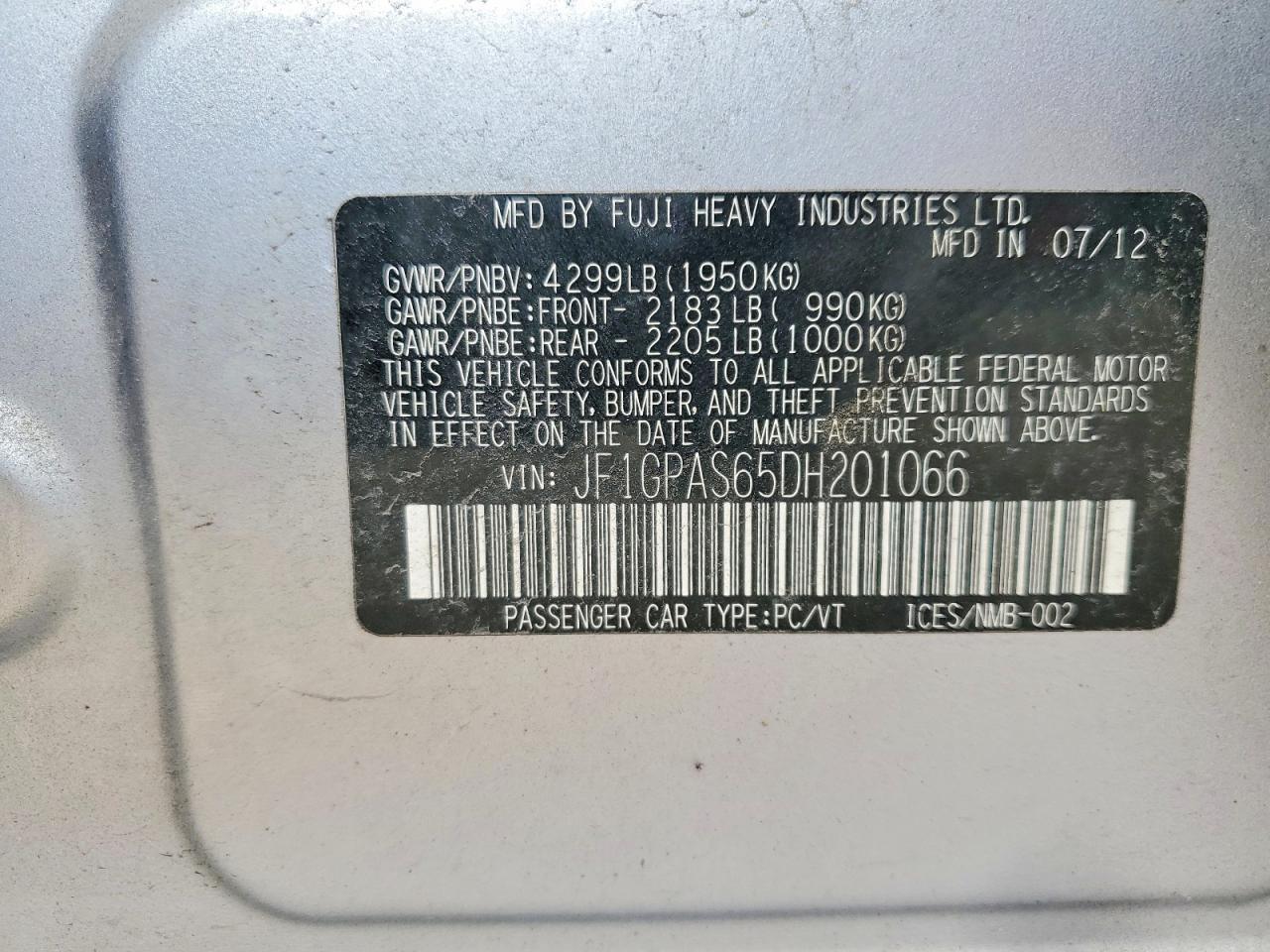 2013 Subaru Impreza Sport Limited - zdjęcie 12