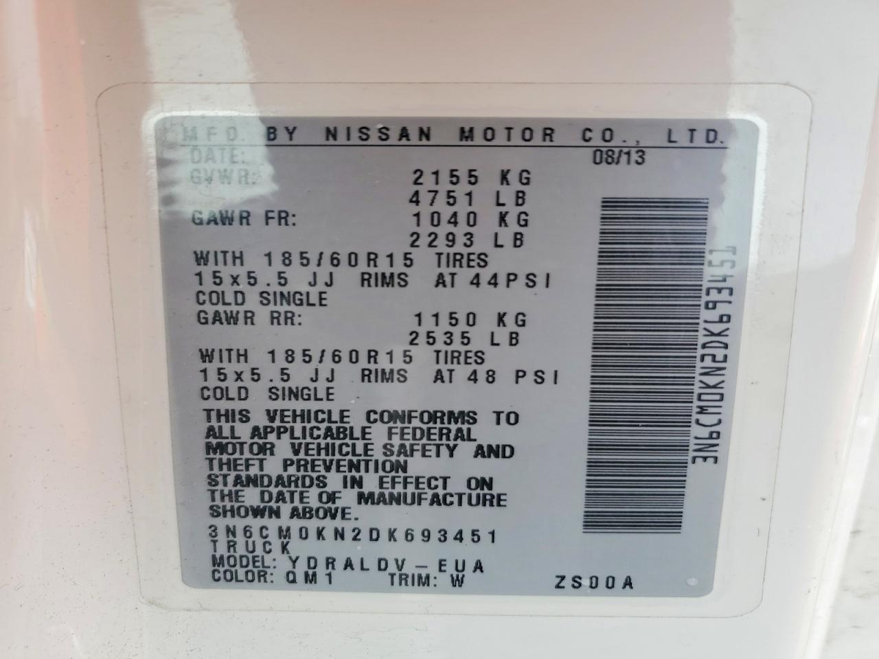 2013 Nissan Nv200 S - zdjęcie 13