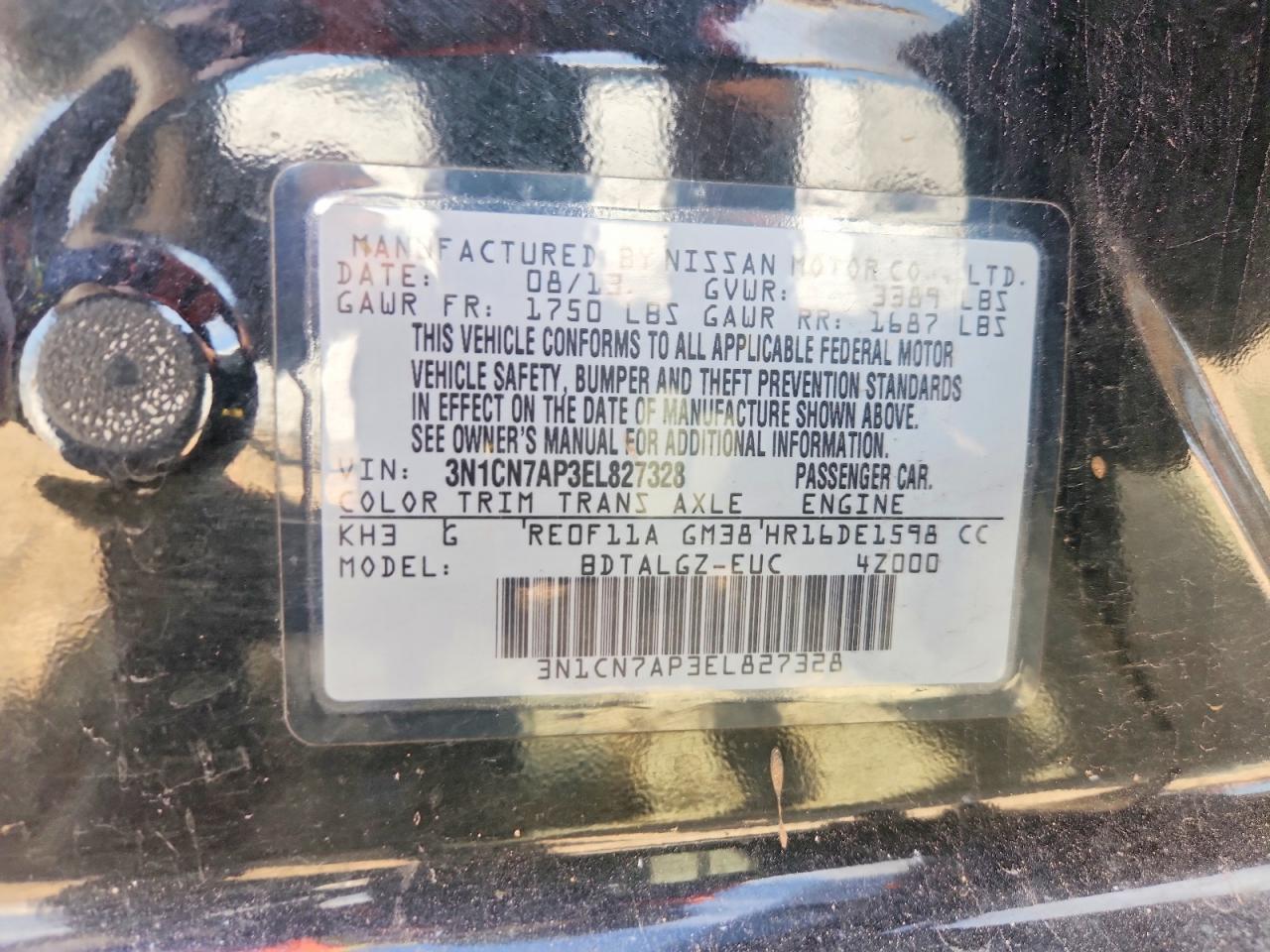 2014 Nissan Versa S - zdjęcie 13