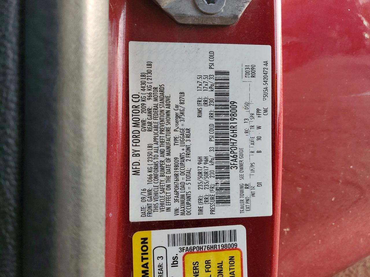 2017 Ford Fusion Se - zdjęcie 12