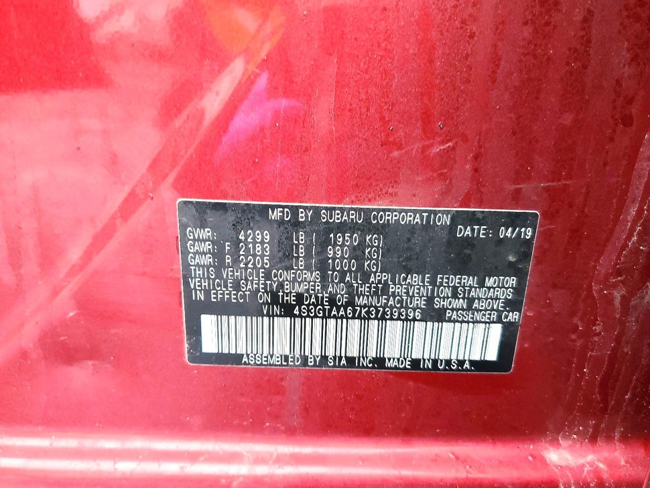 2019 Subaru Impreza - zdjęcie 13