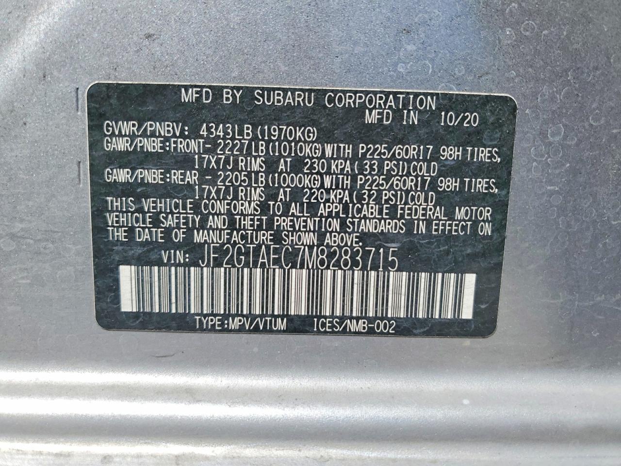 2021 Subaru Crosstrek Premium - zdjęcie 13