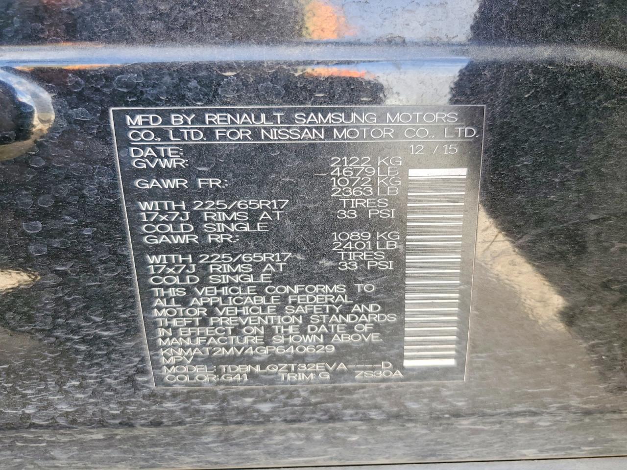 2016 Nissan Rogue Sv - zdjęcie 13