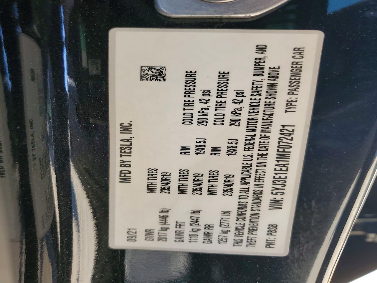 2021 Tesla Model 3 - zdjęcie 13