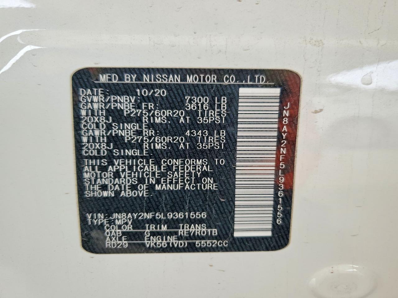 2020 Nissan Armada Platinum - zdjęcie 13