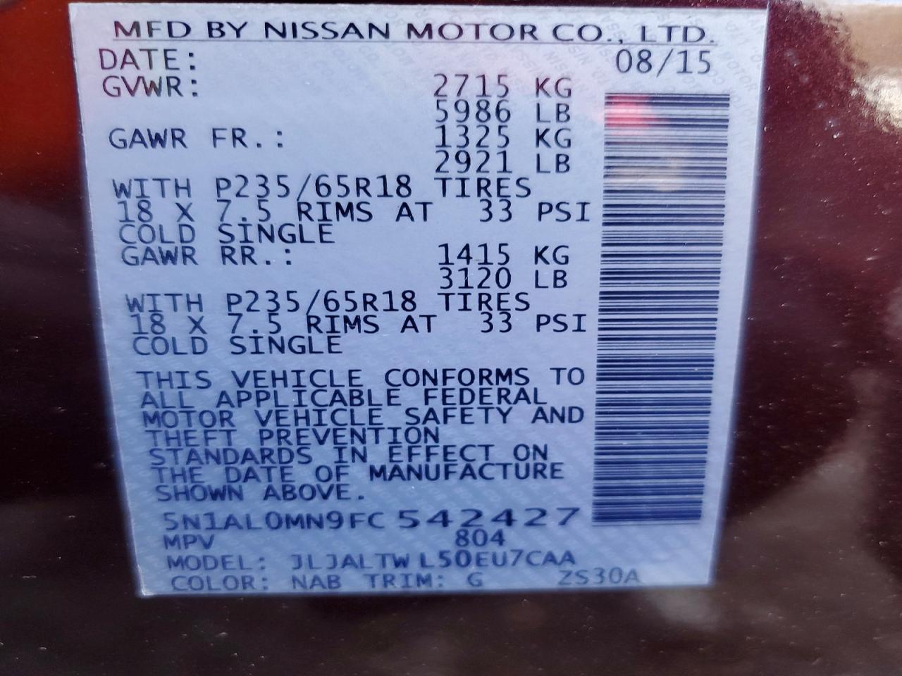 2015 Infiniti Qx60 Base - zdjęcie 13