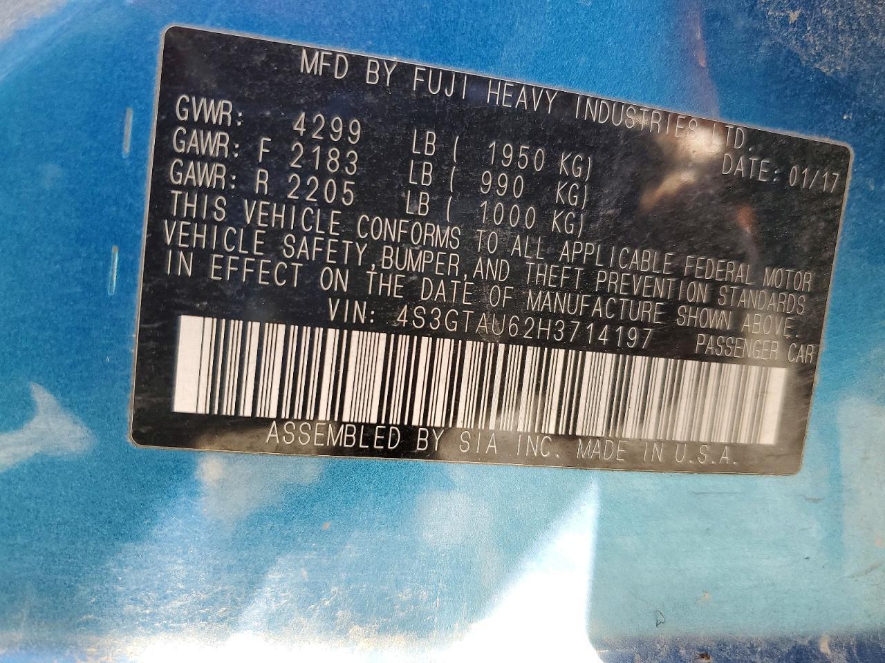 2017 Subaru Impreza Limited - zdjęcie 12