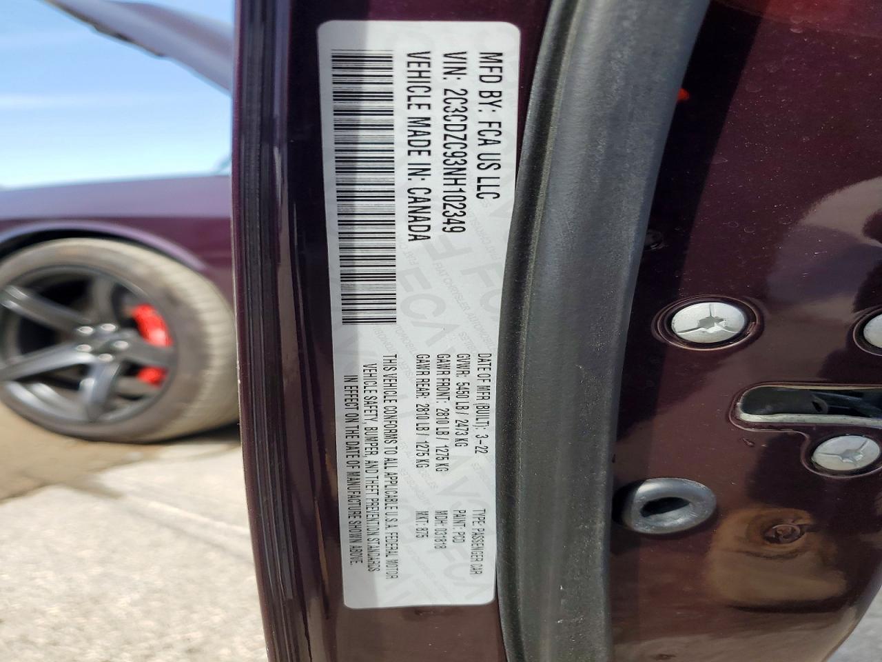 2022 Dodge Challenger Srt Hellcat - zdjęcie 12