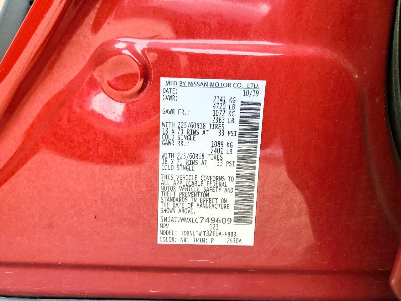 2020 Nissan Rogue Sv - zdjęcie 12