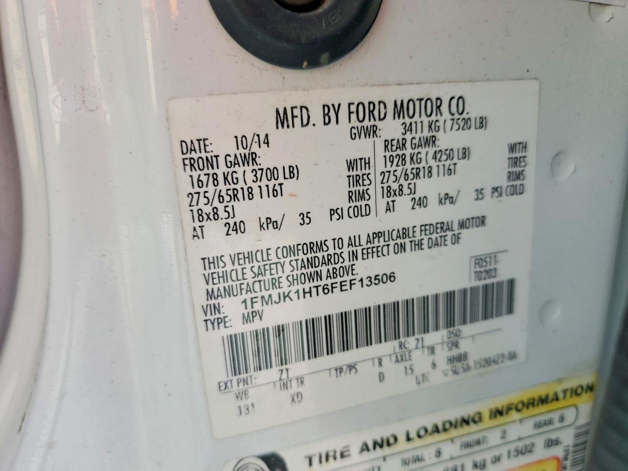 2015 Ford Expedition El Xlt - zdjęcie 13