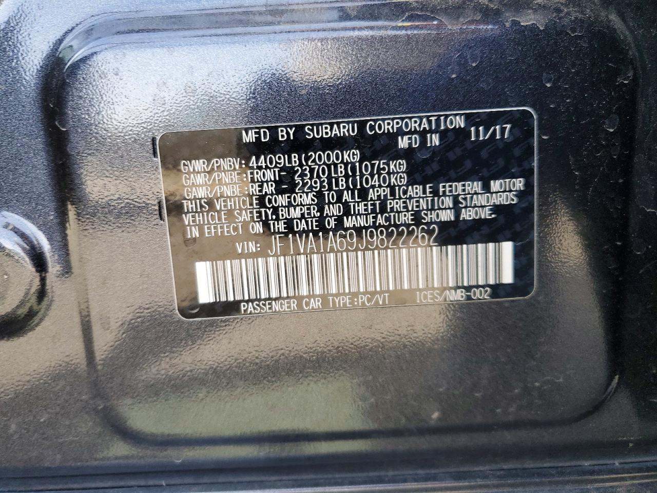 2018 Subaru Wrx - zdjęcie 12